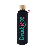 Drink it Skleněná láhev s neoprénovým obalem Tyrksit 350ml