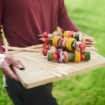 Pandoo Bambusové grilovací jehly na špíz široké 30 ks