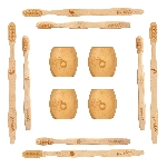 Pandoo Bambusový kartáček Medium Soft sada 4 ks