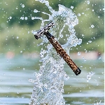 Pandoo Bambusový holicí strojek se stojanem a 10 ks žiletek tenká rukojeť