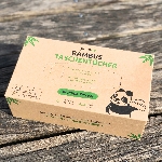 Pandoo Jednorázové bambusové kapesníky 3 vrstvé balení 100 ks