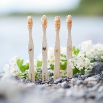 Pandoo Bambusový kartáček pro děti Medium Soft 1 ks