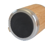 Pandoo Dvoustěnný nerezový hrnek na kávu a čaj s bambusovým povrchem 280 ml