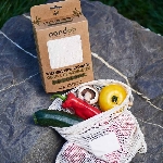 Pandoo Síťový sáček z bio bavlny na ovoce, zeleninu a chleba set 7 ks