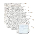 Pandoo Síťový sáček z bio bavlny na ovoce, zeleninu a chleba set 7 ks