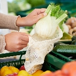 Pandoo Síťový sáček z bio bavlny na ovoce, zeleninu a chleba set 7 ks