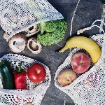 Pandoo Síťový sáček z bio bavlny na ovoce, zeleninu a chleba set 7 ks