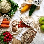 Pandoo Síťový sáček z bio bavlny na ovoce, zeleninu a chleba set 7 ks