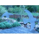 Ptačí siluety na sklo s průhlednými pruhy bílé 9 ks