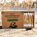 Pandoo Bambusové vatové tyčinky do uší s bio bavlnou 200 ks