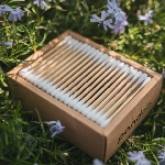 Pandoo Bambusové vatové tyčinky do uší s bio bavlnou 200 ks