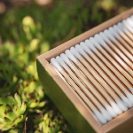 Pandoo Bambusové vatové tyčinky do uší s bio bavlnou 200 ks