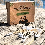 Pandoo Bambusové vatové tyčinky do uší s bio bavlnou 200 ks