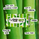 The Cheeky Panda Jednorázové bambusové kapesníky bílé 3 vrstvé balení 80 ks