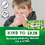 The Cheeky Panda Jednorázové bambusové kapesníky bílé 3 vrstvé balení 80 ks