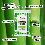 The Cheeky Panda Bambusové vlhčené ubrousky na ruce bez vůně cestovní 12 ks