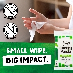 The Cheeky Panda Bambusové vlhčené ubrousky na ruce bez vůně cestovní 12 ks