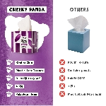 The Cheeky Panda Jednorázové bambusové kapesníky s balzámem bílé 4 vrstvé balení v boxu 48 ks