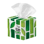 The Cheeky Panda Jednorázové bambusové kapesníky bílé 3 vrstvé balení v boxu 56 ks