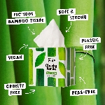 The Cheeky Panda Jednorázové bambusové kapesníky bílé 3 vrstvé balení v boxu 56 ks