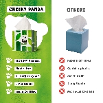 The Cheeky Panda Jednorázové bambusové kapesníky bílé 3 vrstvé balení v boxu 56 ks