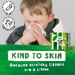 The Cheeky Panda Jednorázové bambusové kapesníky bílé 3 vrstvé balení v boxu 56 ks