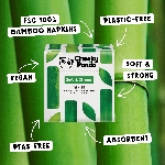 The Cheeky Panda Jednorázové bambusové koktejlové skládané ubrousky bílé 2 vrstvé balení 100 ks