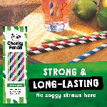 The Cheeky Panda Jednorázová bambusová brčka vícebarevná 100 ks