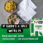 The Cheeky Panda Jednorázové bambusové koktejlové skládané ubrousky bílé 2 vrstvé balení 100 ks