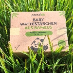 Pandoo Bambusové dětské vatové tyčinky do uší s bio bavlnou 55 ks