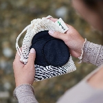 Pandoo Pratelné odličovací tamponky z bio bavlny 10ks černé