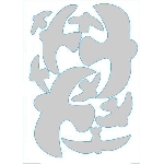 UV samolepky siluety 9 ks