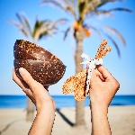 Pandoo Kokosová miska a lžíce set 2ks