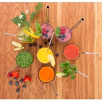 Tierra Verde Sada nerezových brček 3 typy s kartáčkem