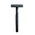 Pandoo Kovový holicí strojek bez stojanu a 10 ks žiletek černý