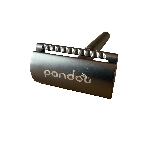 Pandoo Kovový holicí strojek bez stojanu a 10 ks žiletek černý