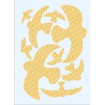 Ptačí siluety na sklo s průhlednými pruhy oranžové 9 ks