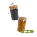 Pandoo Dóza na potraviny z borosilikátového skla s bambusovým víčkem 160 ml