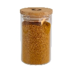 Pandoo Dóza na potraviny z borosilikátového skla s bambusovým víčkem 160 ml