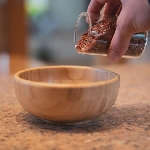 Pandoo Dóza na potraviny z borosilikátového skla s bambusovým víčkem 160 ml