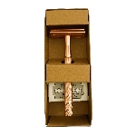 Pandoo Kovový holicí strojek bez stojanu a 10 ks žiletek růžově zlatý