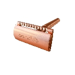 Pandoo Kovový holicí strojek bez stojanu a 10 ks žiletek růžově zlatý