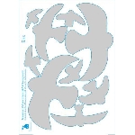 UV samolepky siluety 9 ks snímatelné