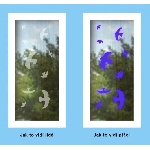 UV samolepky siluety 9 ks snímatelné