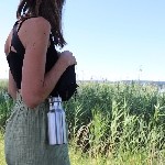 Pandoo Nerezová termoska s bambusovým víčkem 350 ml