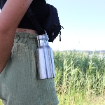 Pandoo Nerezová termoska s bambusovým víčkem 350 ml