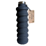 Pandoo Skládací silikonová láhev na pití 700 ml černá