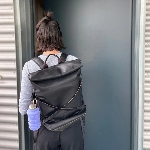 Pandoo Skládací silikonová láhev na pití 700 ml černá