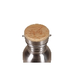 Pandoo Nerezová lahev na vodu s bambusovým víčkem 750 ml