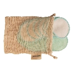 Pandoo Pratelné odličovací tamponky z bio bavlny 18 ks s úložným boxem z bambusu